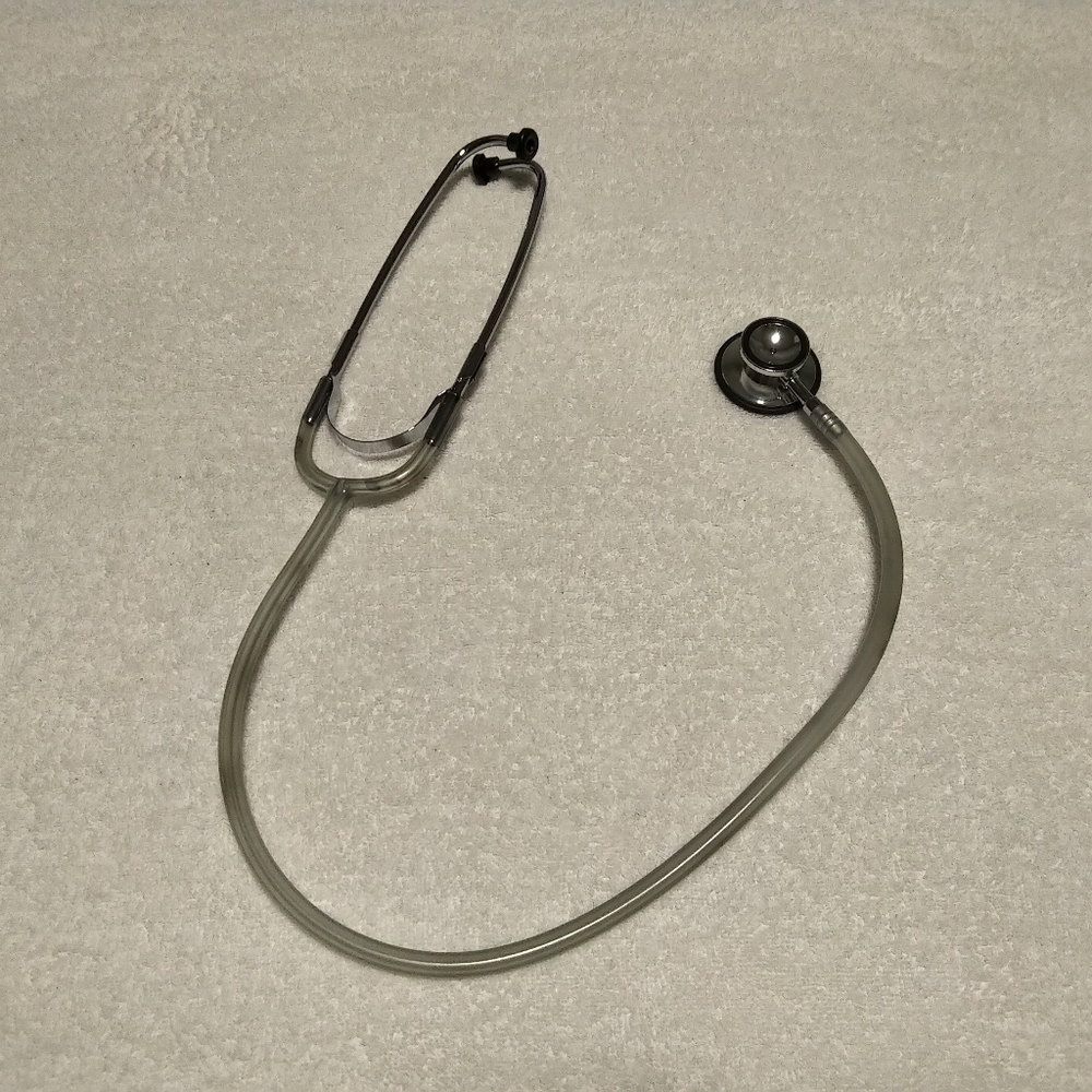 Professional Clear and Silver Stethoscope